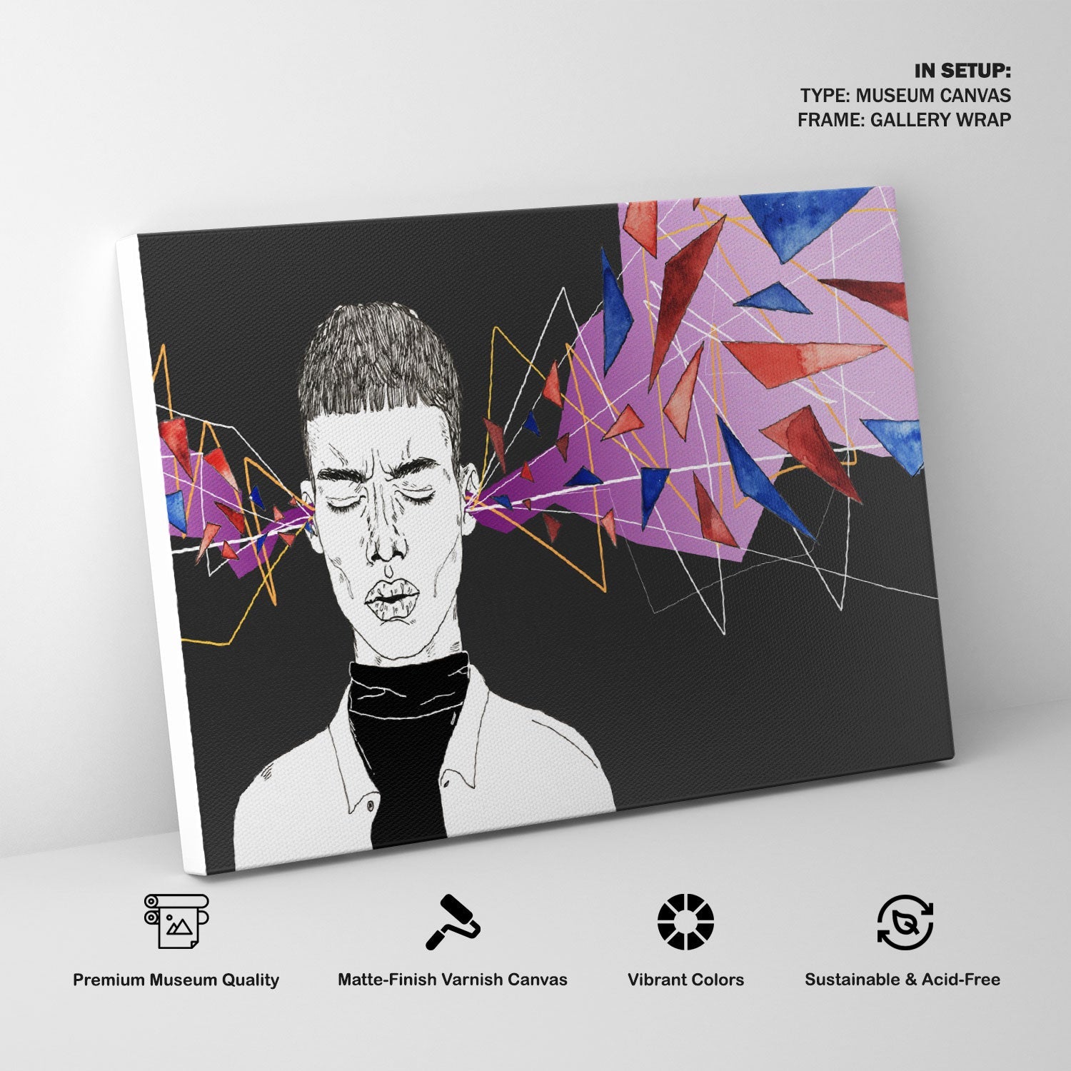 Ears Exploding Visual Noise exploding out of Ears: Buy Premium Framed Art Prints Online India ...