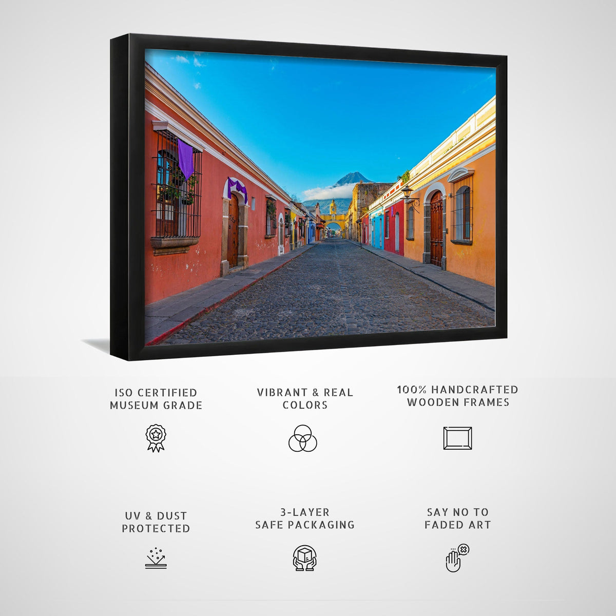 Antigua city at Sunrise, Canvas Painting