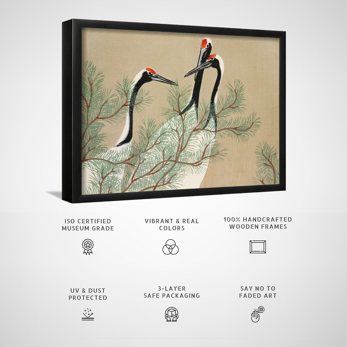 Cranes From Momoyogusa, Canvas Painting