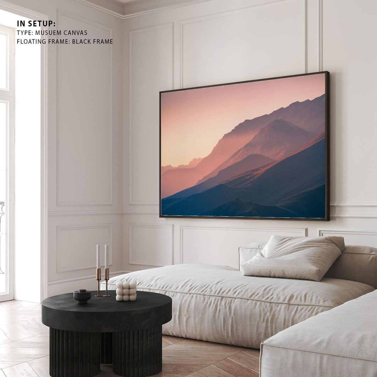 Beautiful mountains at sunset, Canvas Painting