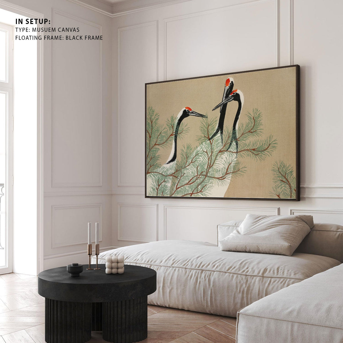 Cranes From Momoyogusa, Canvas Painting
