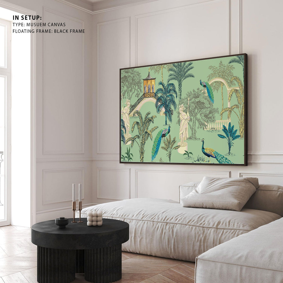India Peacock Heritage Bird, Canvas Painting