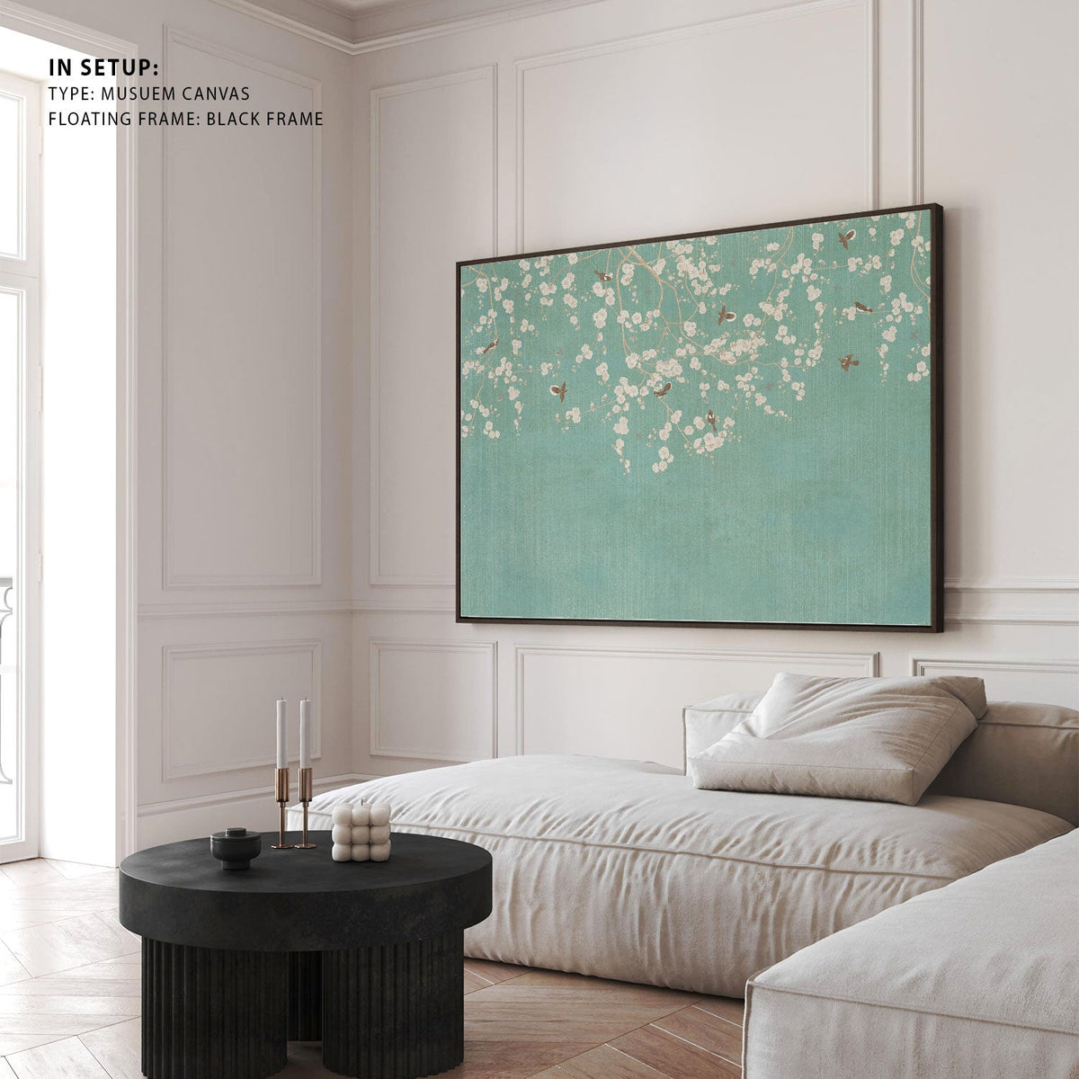 Vintage Birds on Branches, Canvas Painting
