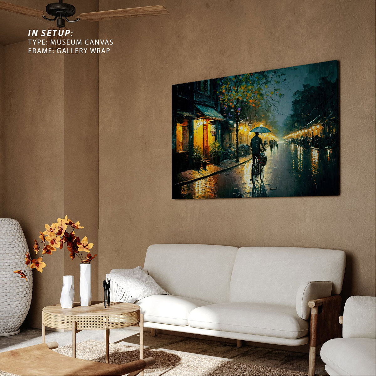 Night time Ha Noi Vietnam, Canvas Painting