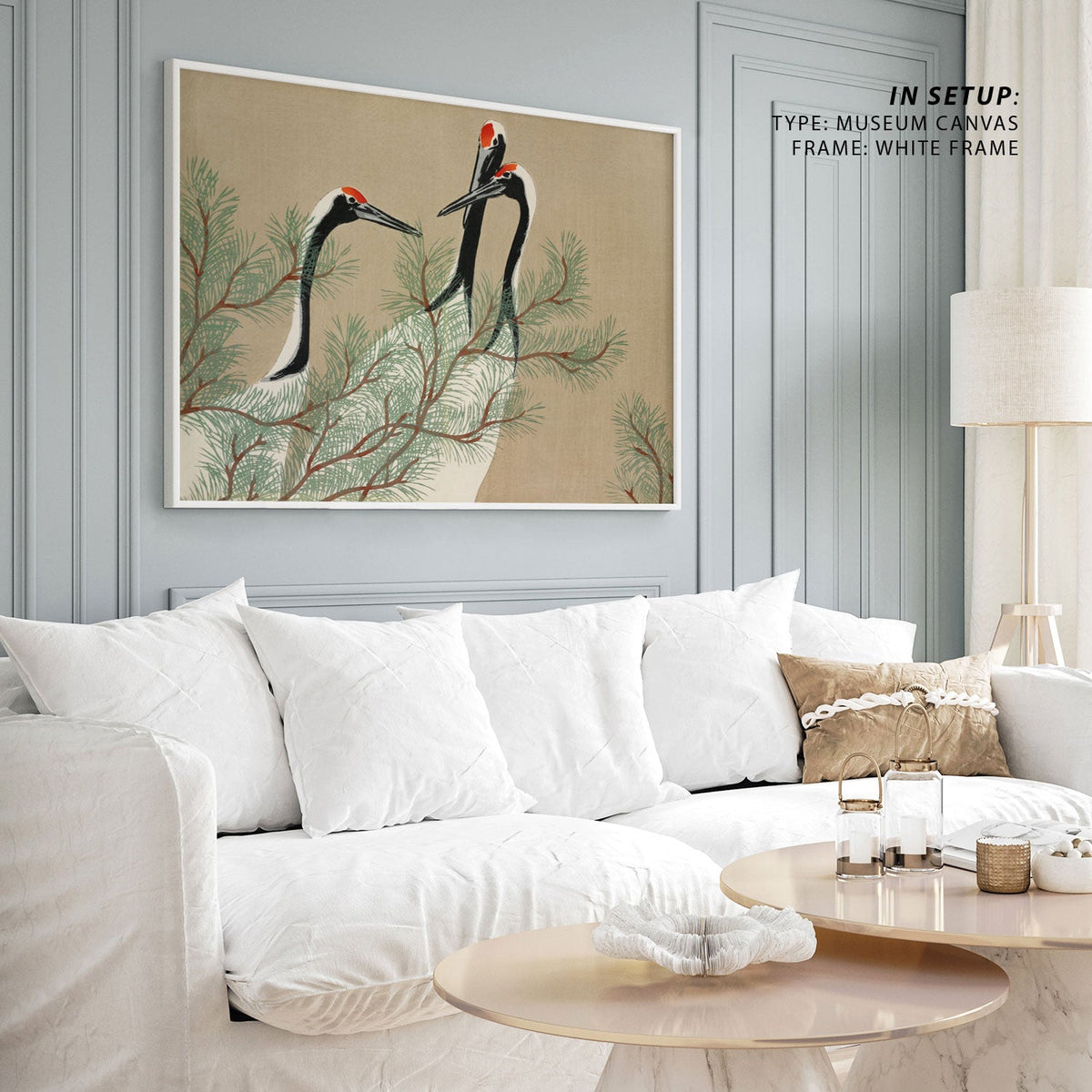 Cranes From Momoyogusa, Canvas Painting