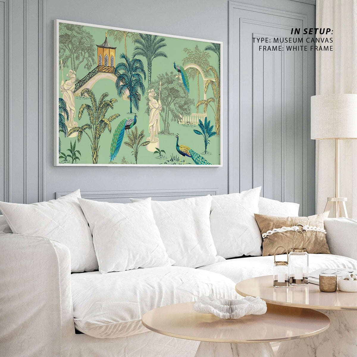 India Peacock Heritage Bird, Canvas Painting
