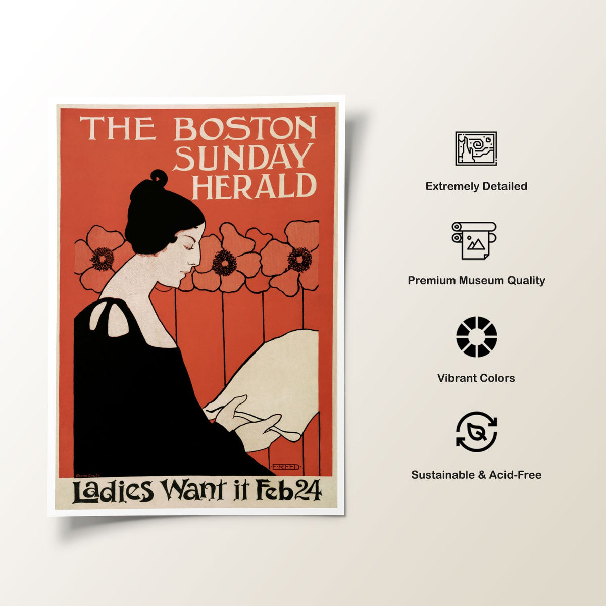 The Boston Sunday Herald Art Nouveau