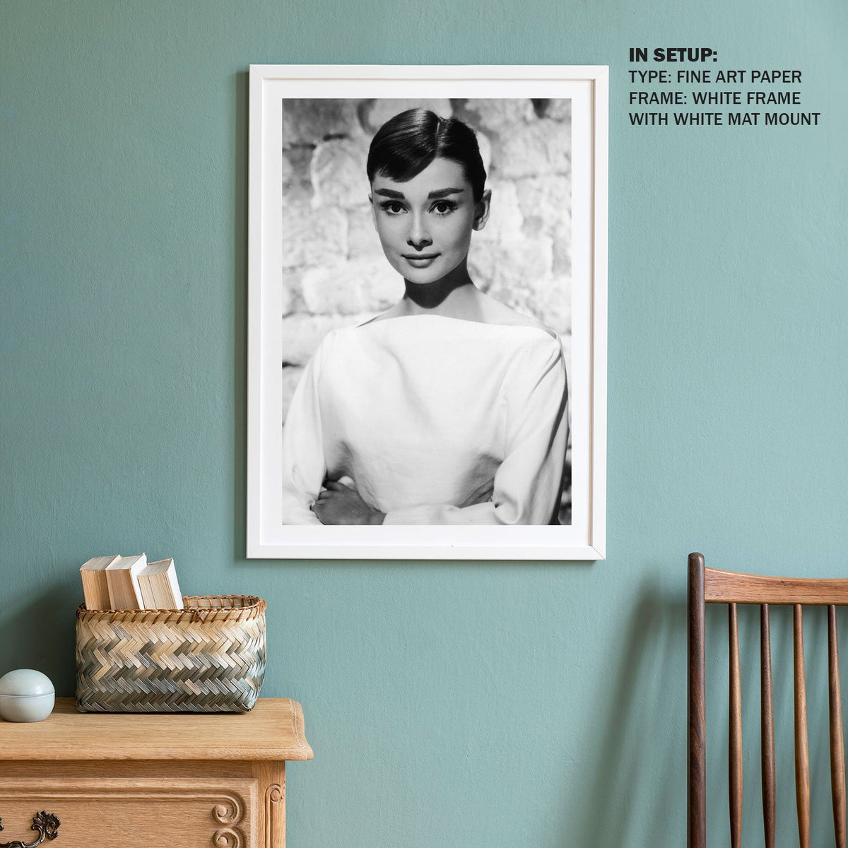 Audrey Hepburn Black and White from Vintage Movie