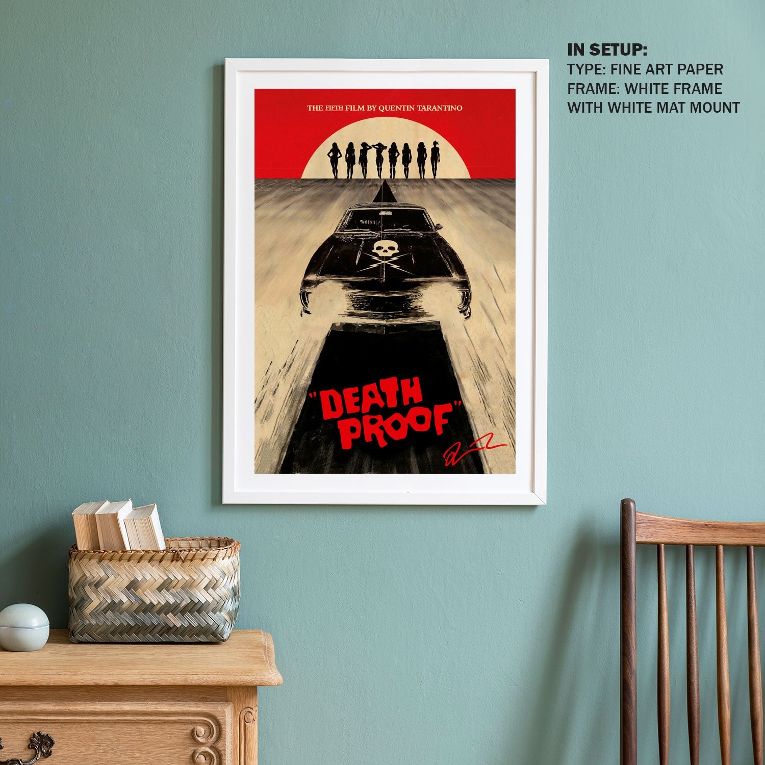 Death Proof Movie Poster Print, Cult Film, Illustration, Art
