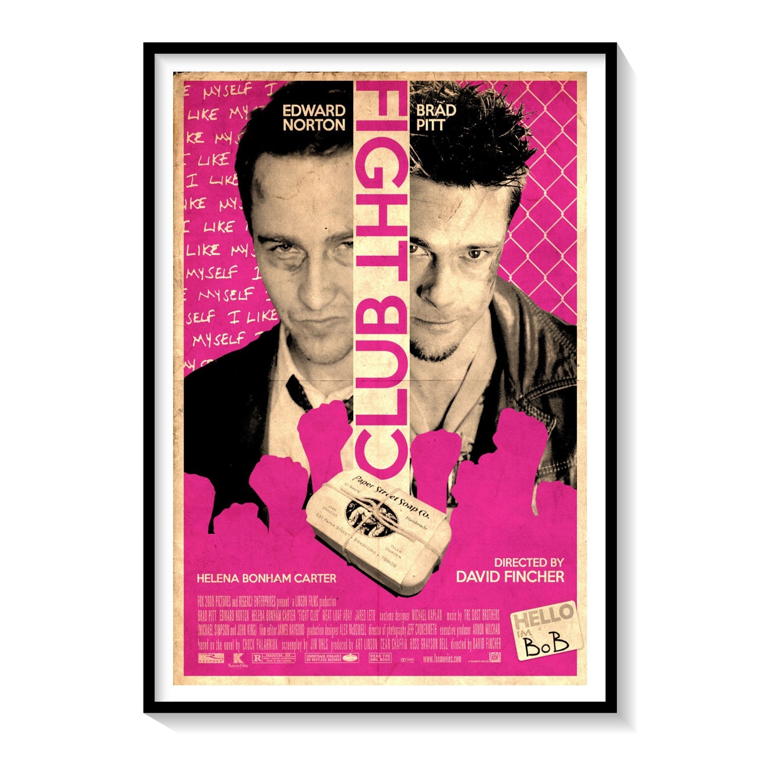 Fight Club Movie Poster Glossy High Quality Print Photo Wall Art