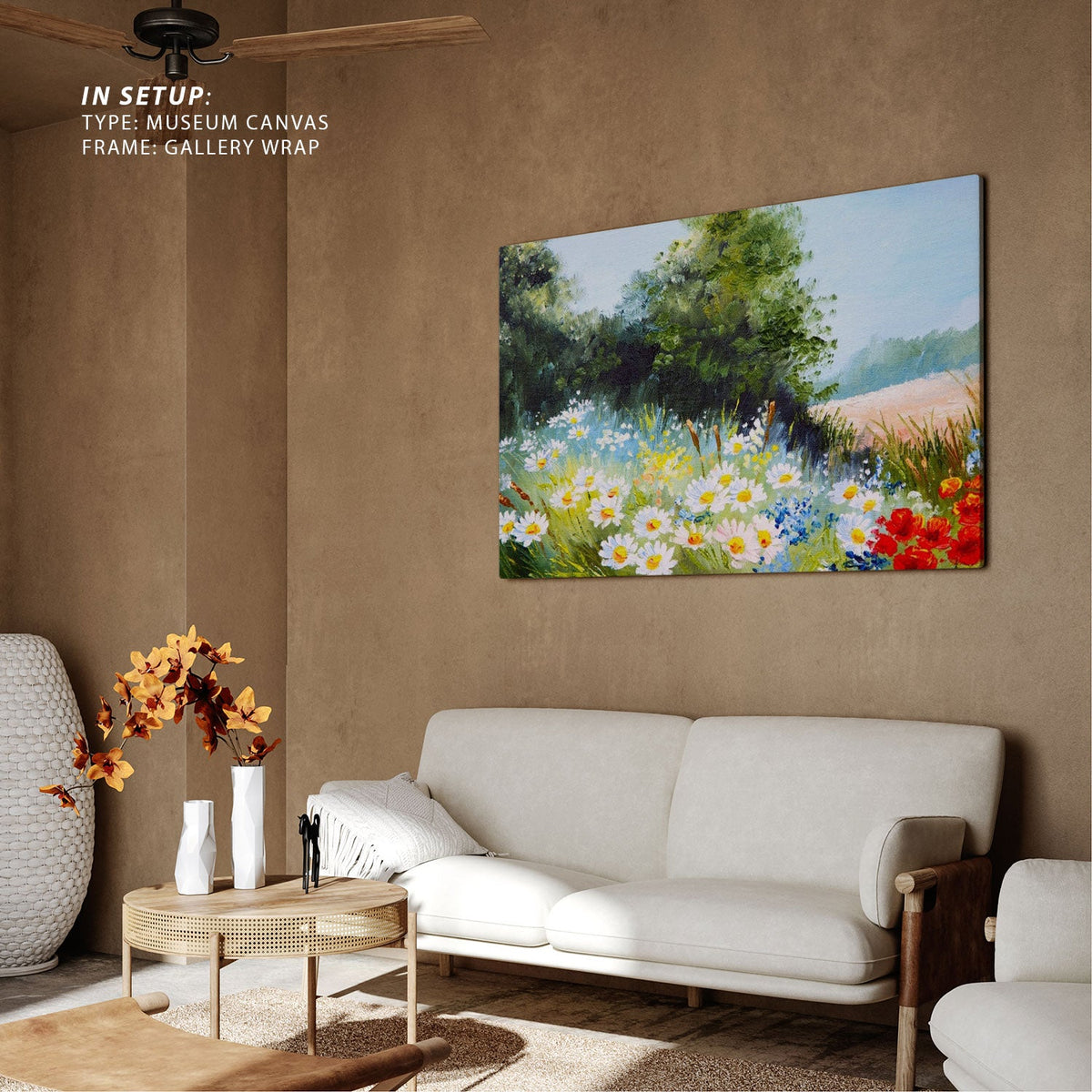 A Flower Garden Morning, Big Canvas Paintings