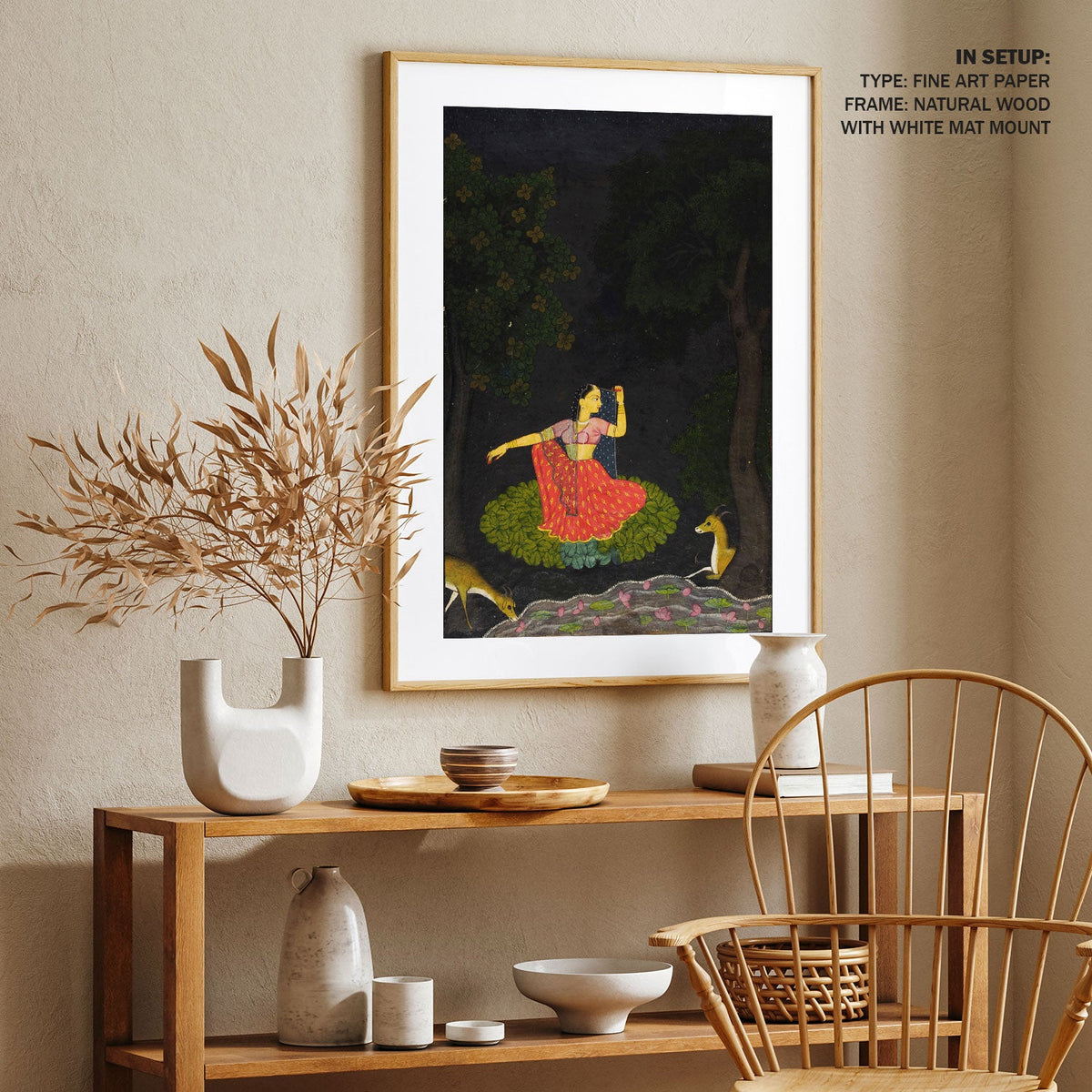 A Heroine Waiting for Her Paramour 2, Indian Miniature Paintings