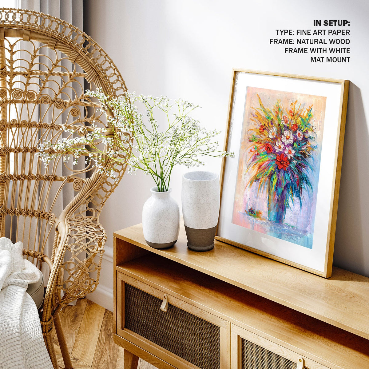A Vase with flowers, Botanical Flower Paintings