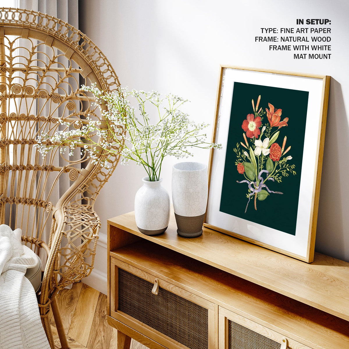 A Wildflower Bouquet, Botanical Flower Paintings