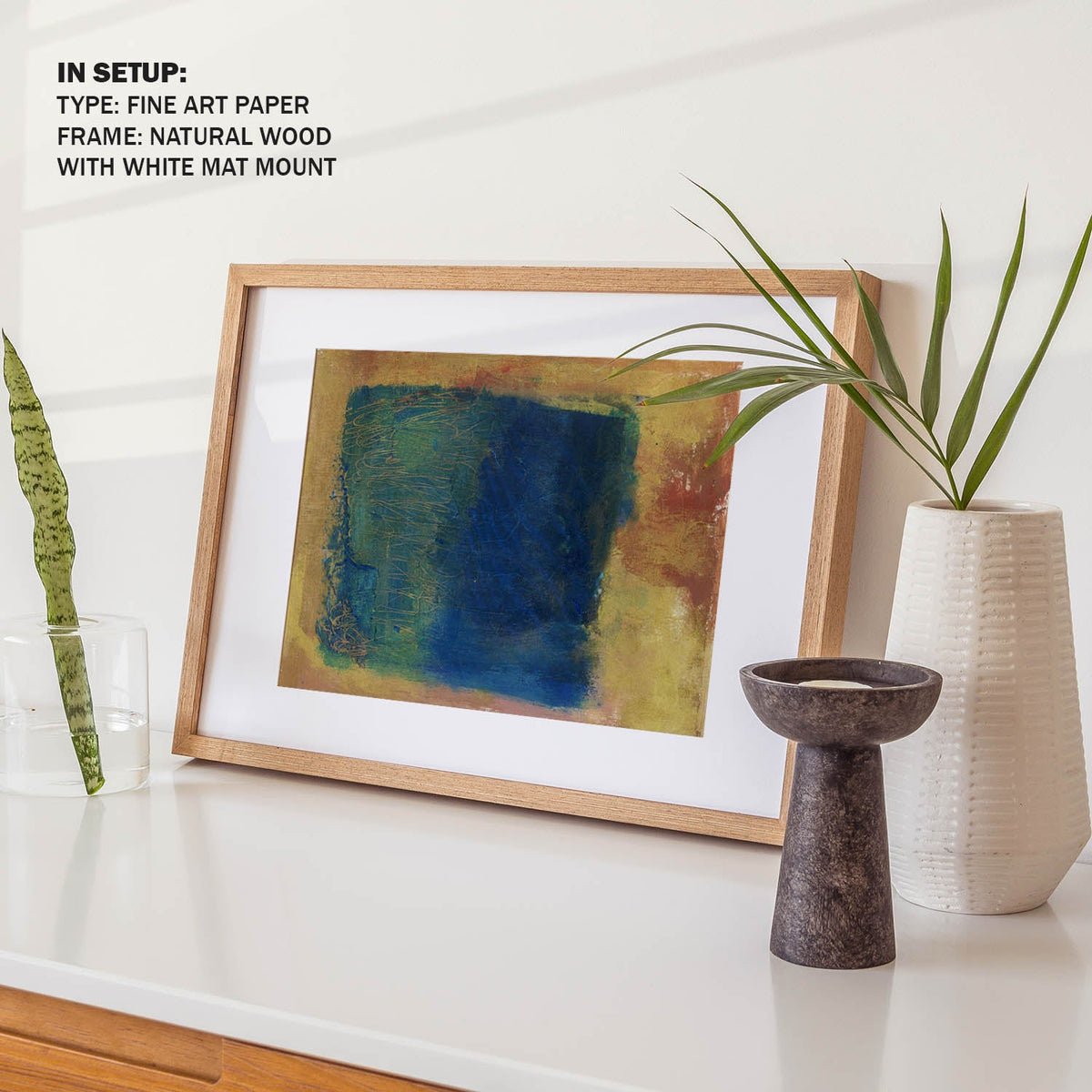 Abstract Blue Rusty Art Painting