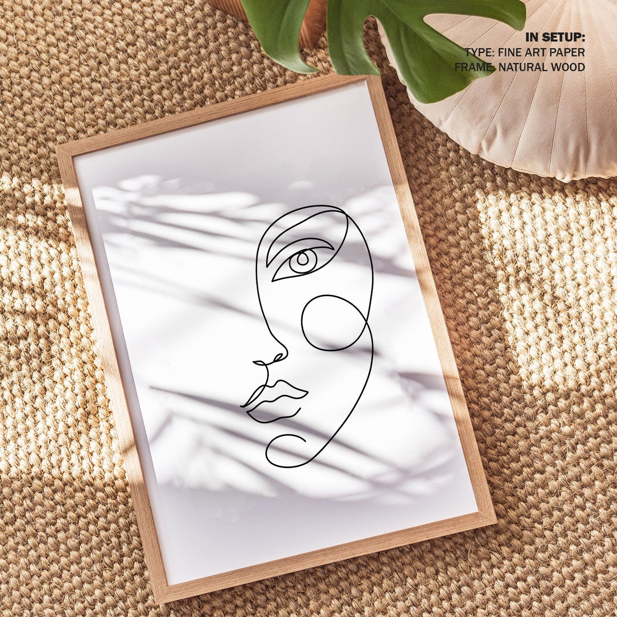 Abstract Face One Line Art