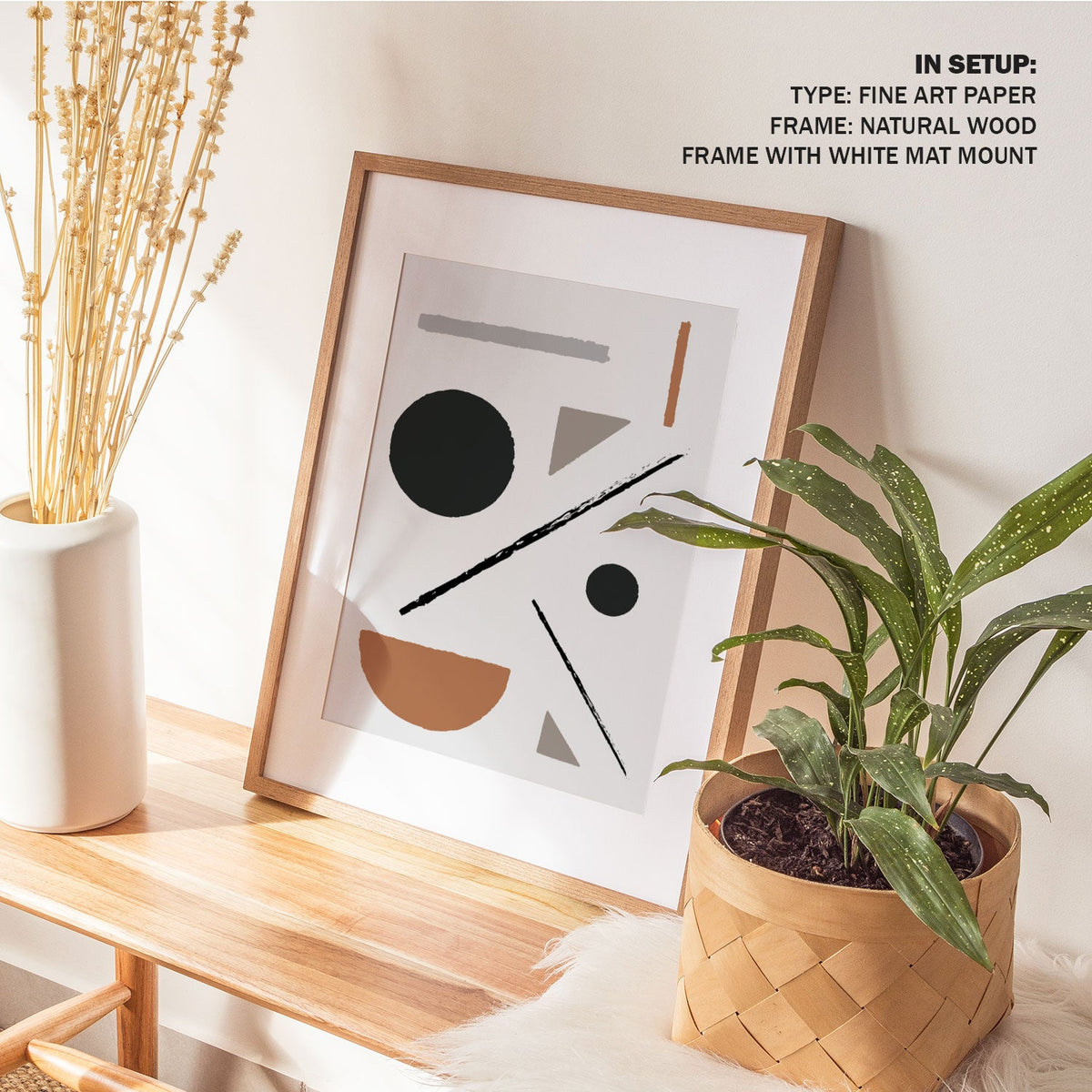 Abstract Geometric Wall Art Earth Tone Painting