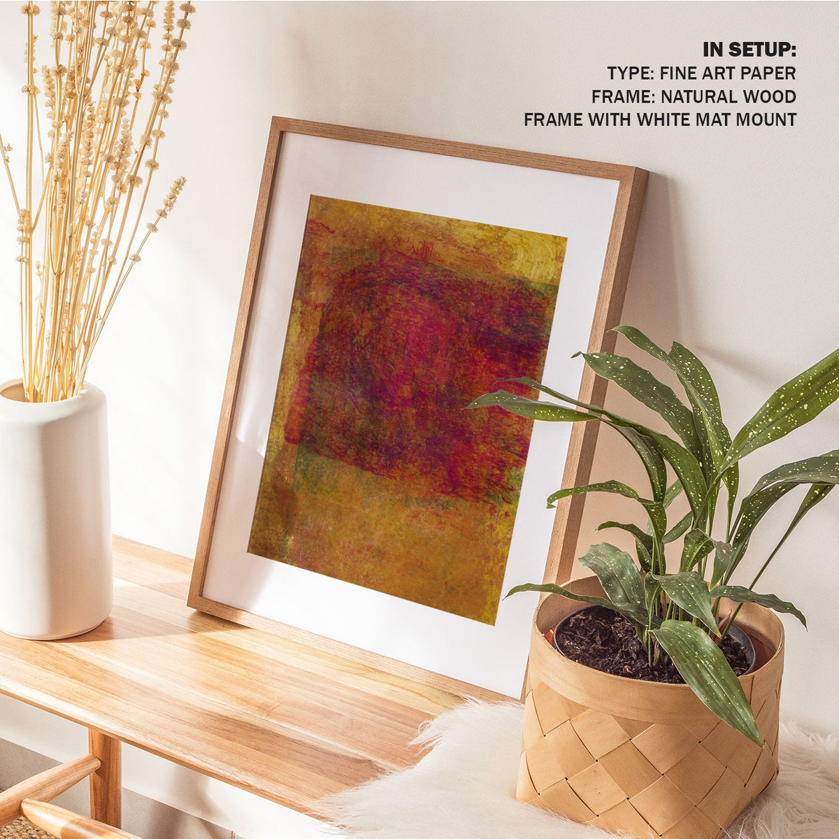 Abstract Magenta And Orange Painting