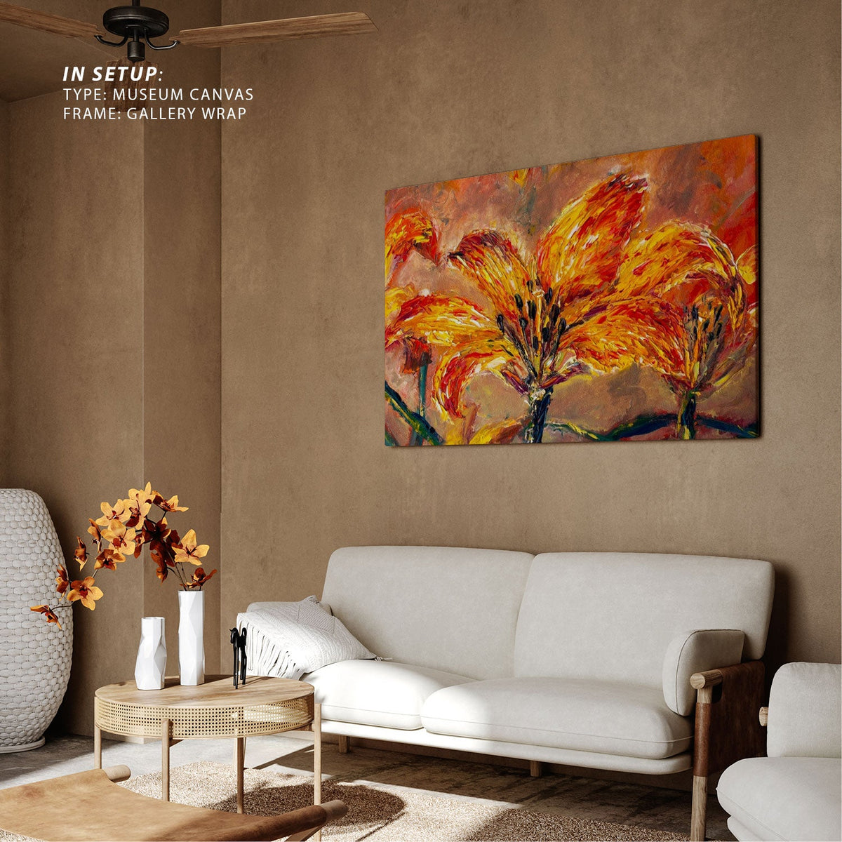 Abstract impressionism magic flowers , Big Canvas Paintings