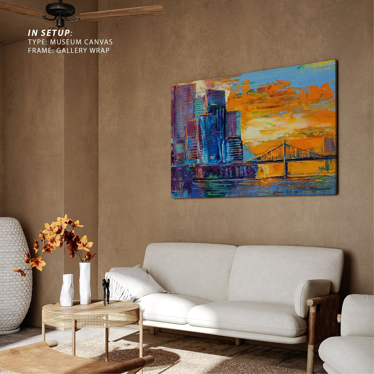 Abstract  of Golgen Gate Bridge, Big Canvas Paintings
