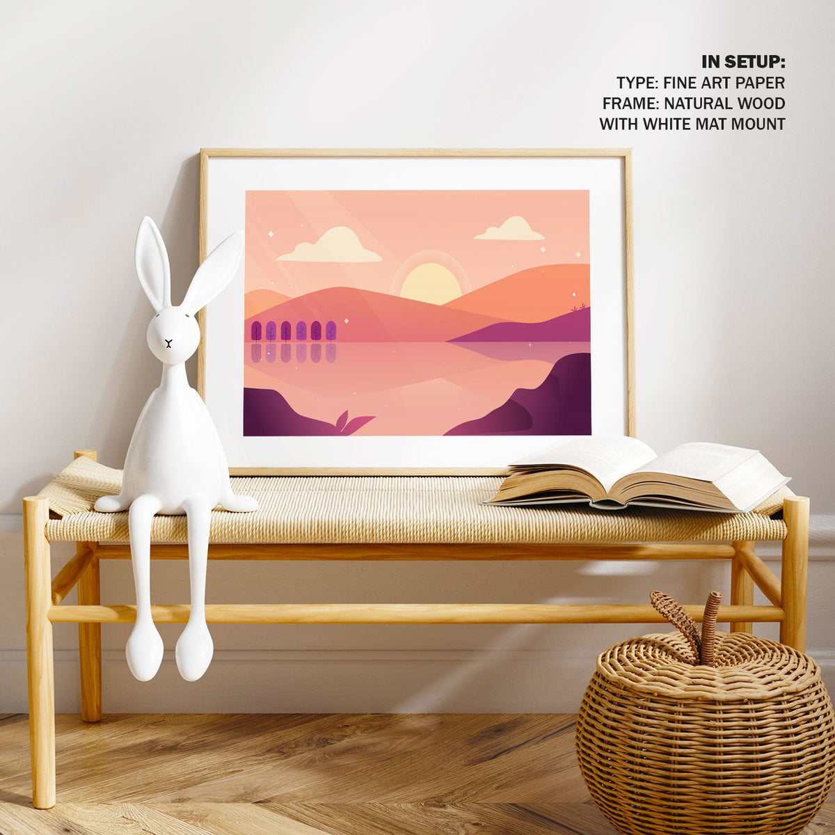 Sunset over Hills, Wall Art Prints
