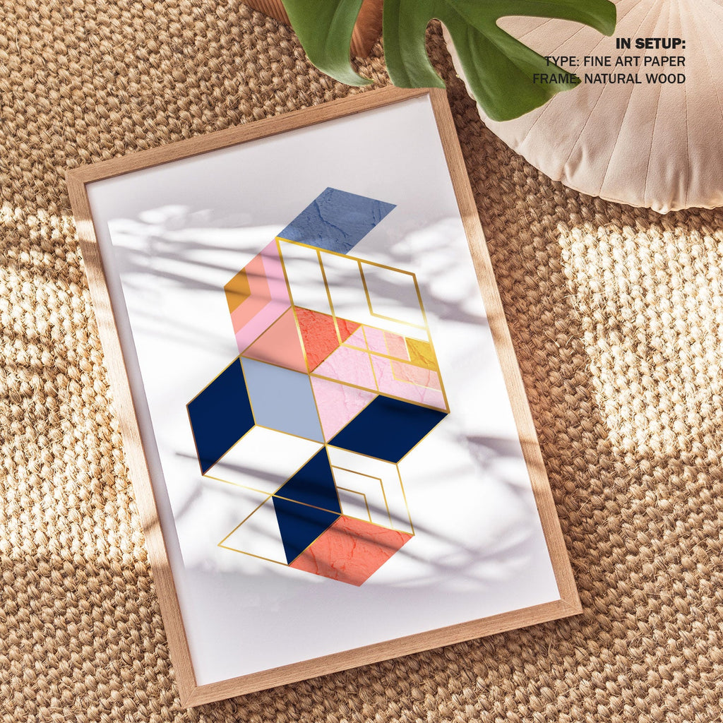 Colorblock Geometric Design Color Block: Buy Minimalist Geometric Art Paintings – Dessine Art