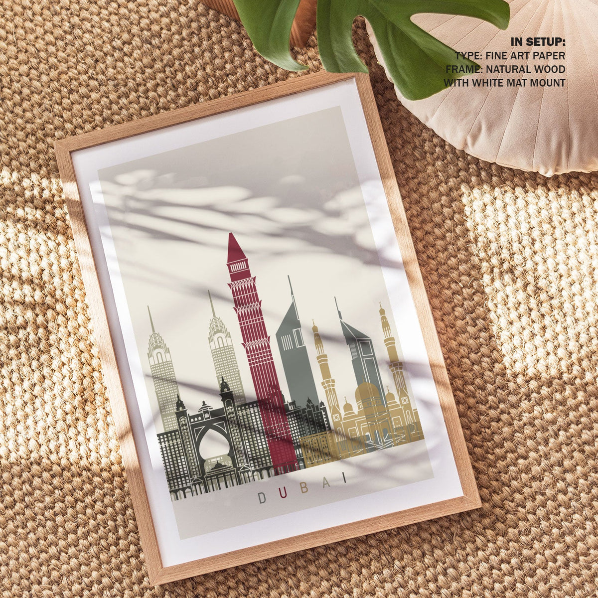 Skyline Dubai Travel Poster