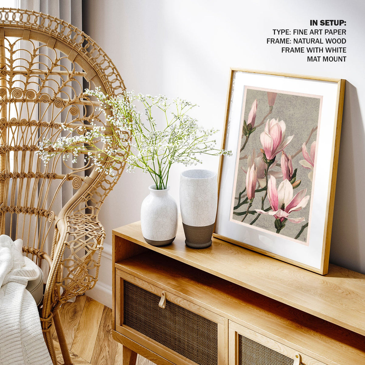 Magnolia, Botanical Flower Paintings
