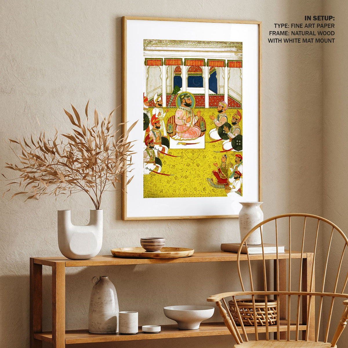 Maharana Jawan Singh seated leaning against a bolster, Rajasthani Paintings