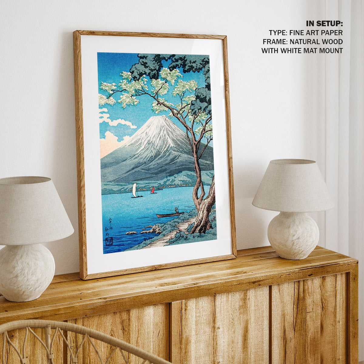 Mount Fuji from Lake Yamanaka by Hiroaki Takahashi, Japanese Art Painting