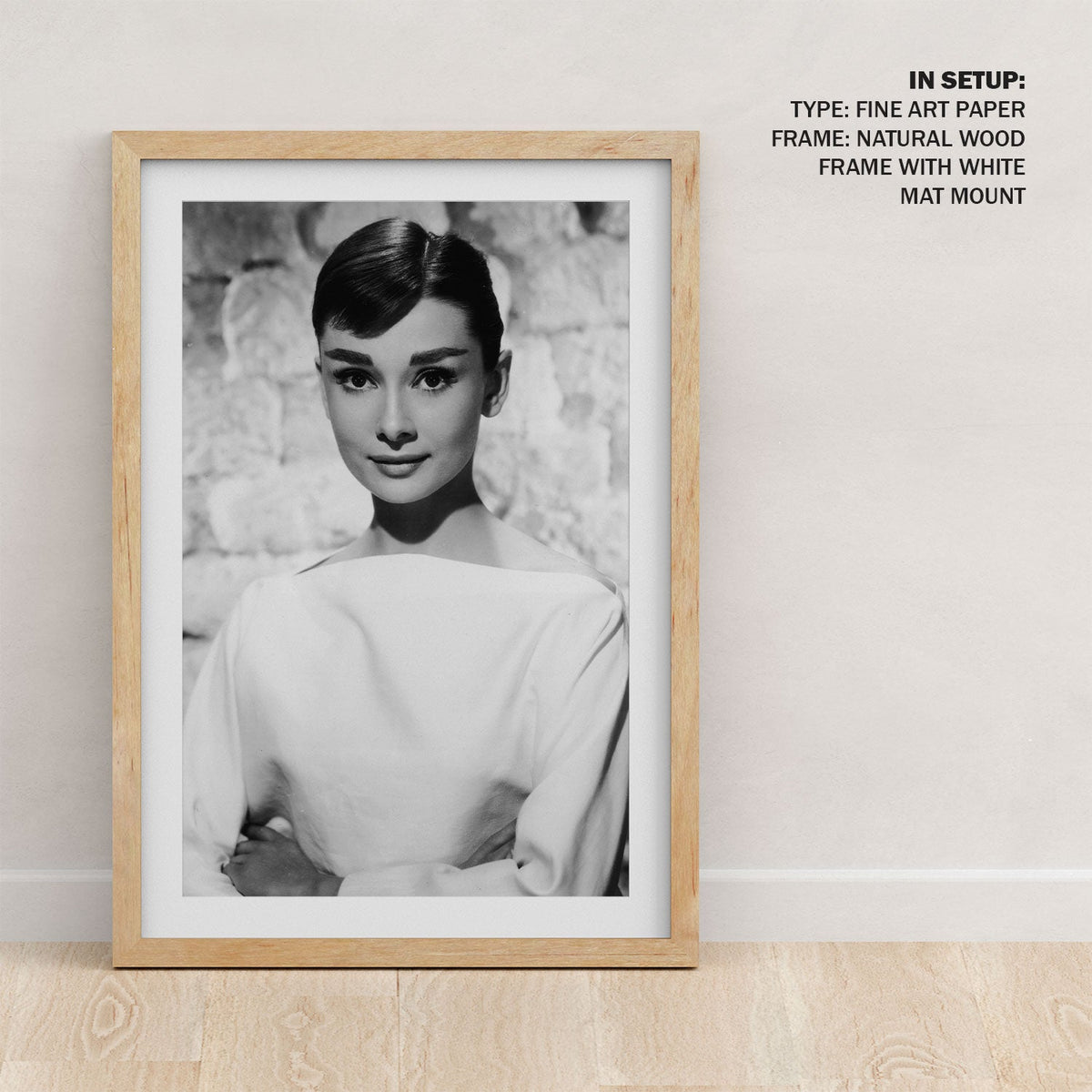 Audrey Hepburn Black and White from Vintage Movie