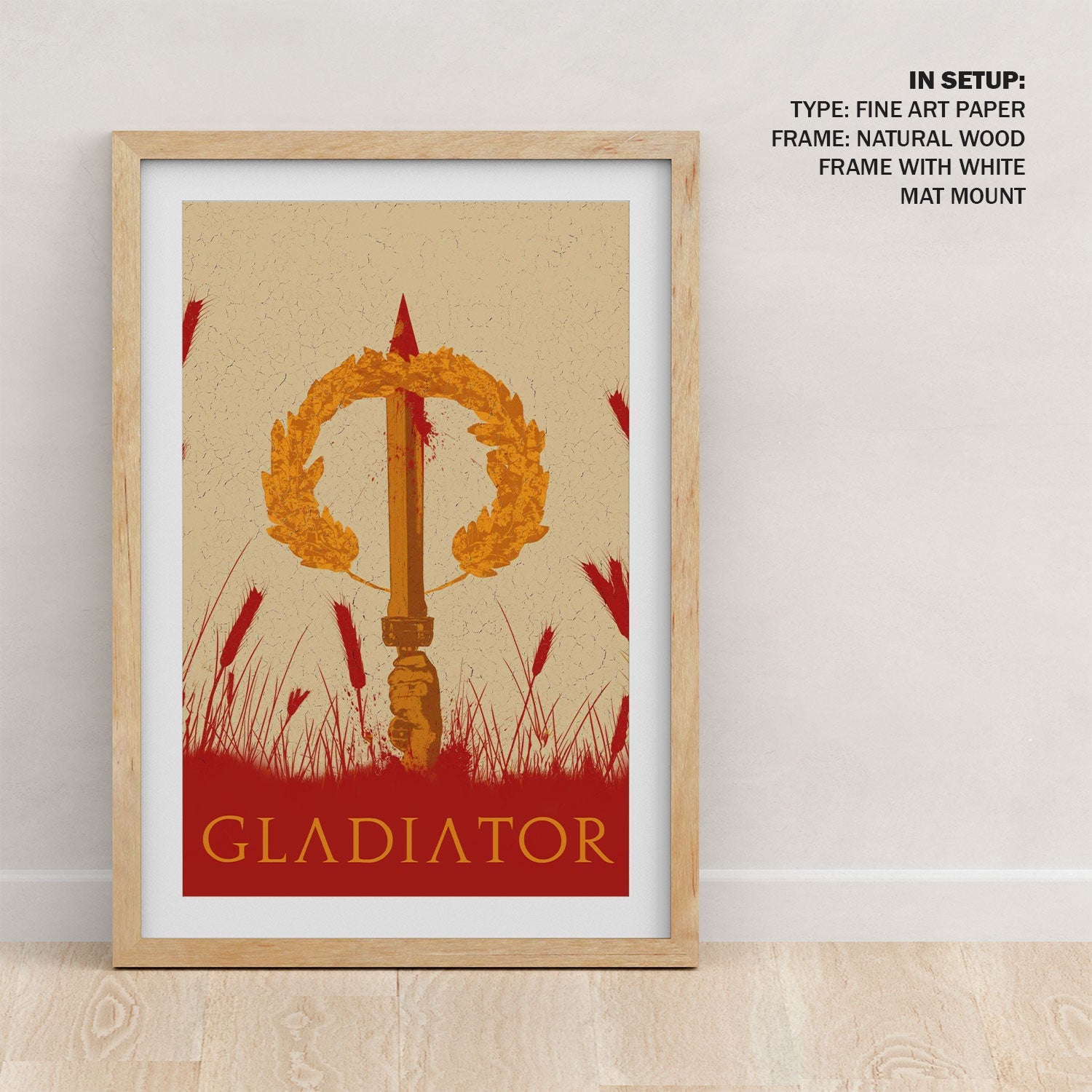 Poster du film Gladiator (8) - Décoration murale à suspendre - Décoration d'intérieur - 50 x 75 cm Poster du film Gladiator (8) - Décoration murale à suspendre - Décoration d'intérieur - 50 x 75 cm