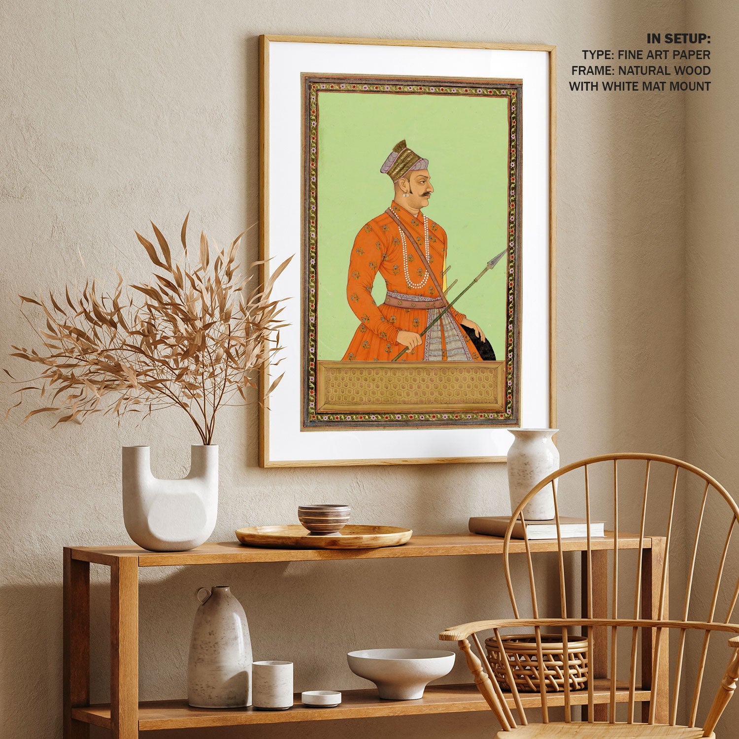 Bhao Raja Portret van Raja Bhao Sing Rajput: Buy Classical Indian Miniature ...