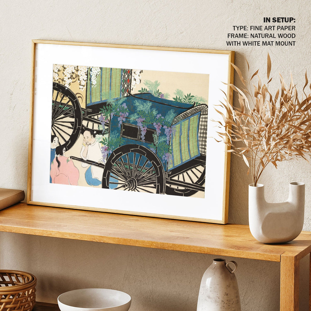 Wagon from Momoyogusa, Japanese Art Painting