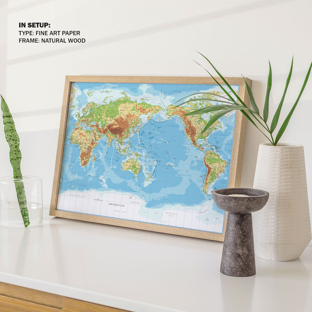 World Map Framed Art: Buy Premium Framed Old & Modern Map Art Prints ...