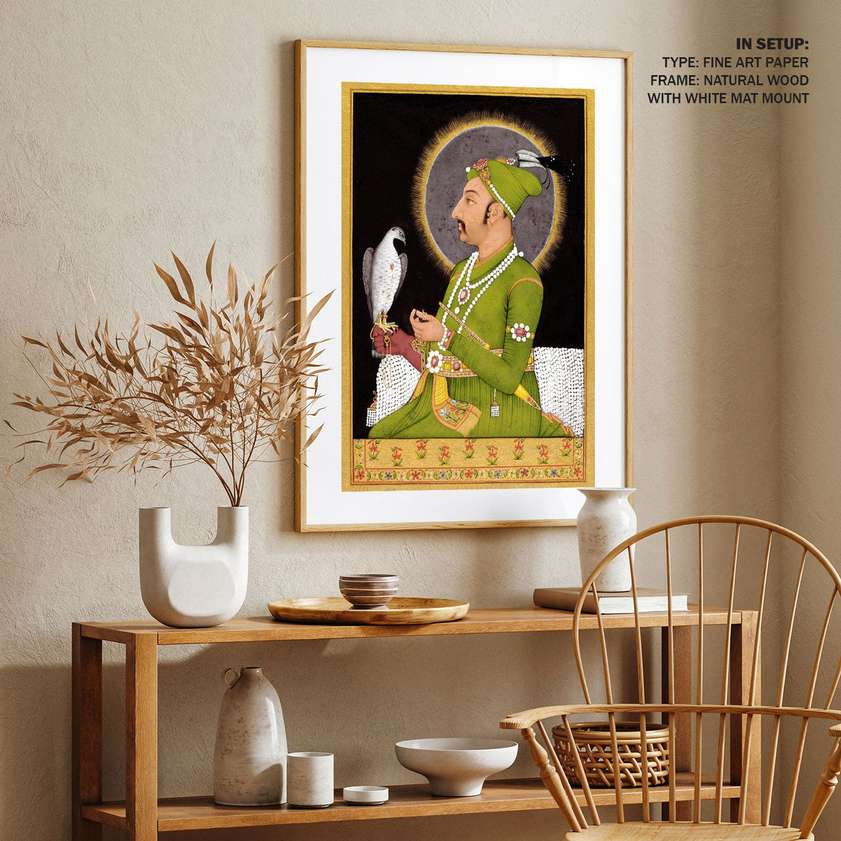 Portrait of the Mughal emperor Muhammad Shah, Mughal Miniature Paintings