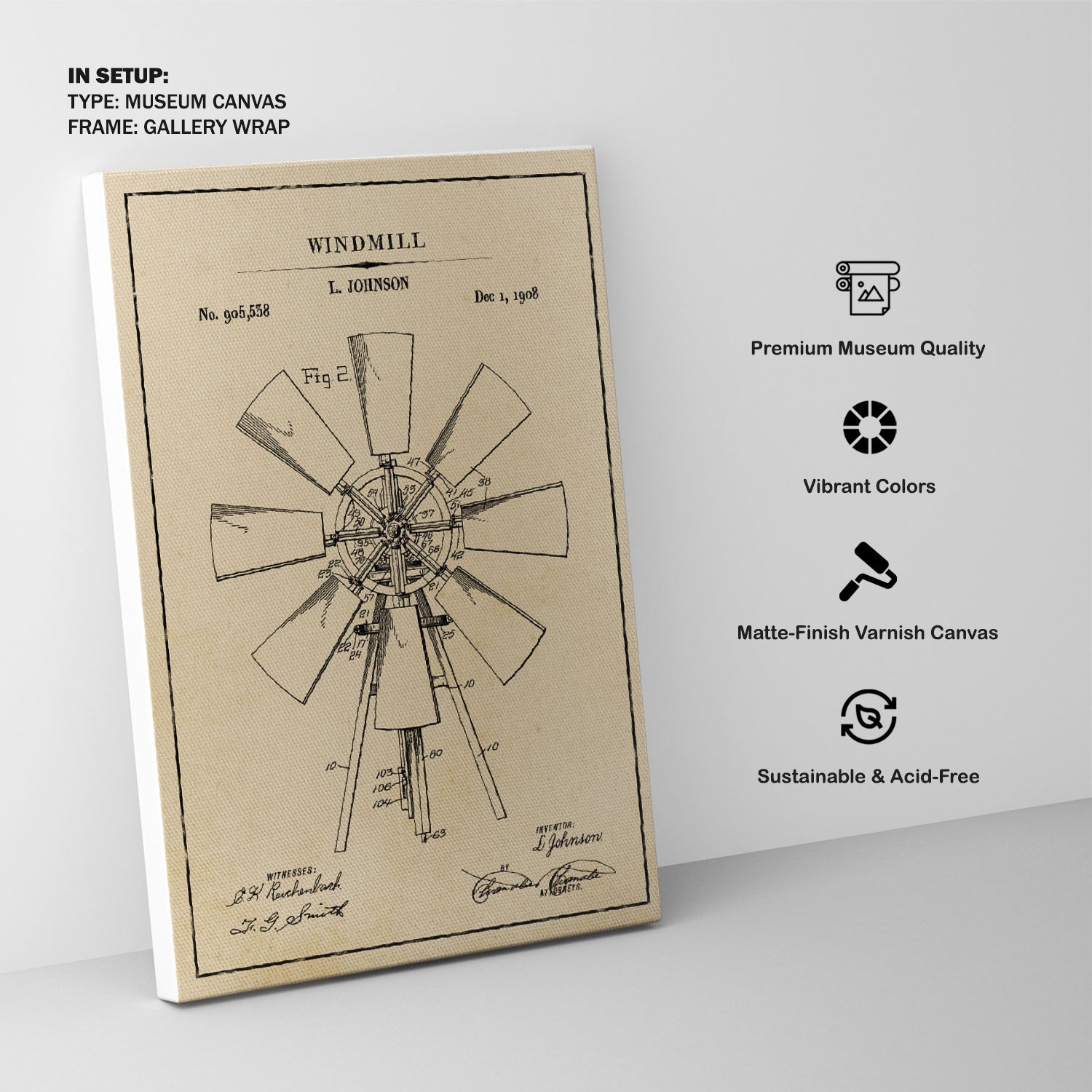 Windmill Blueprint Exploded View Windmill: Buy Premium Framed Blueprints & Patent Art Online – Dessine Art