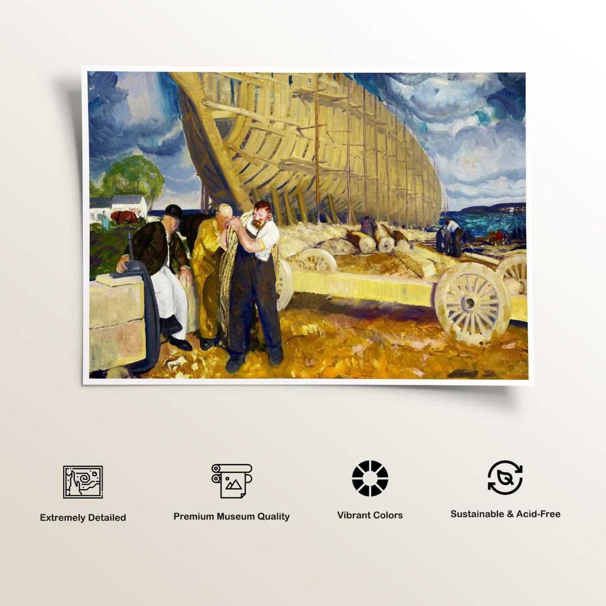 Builders of Ship by George Wesley Famous Painting