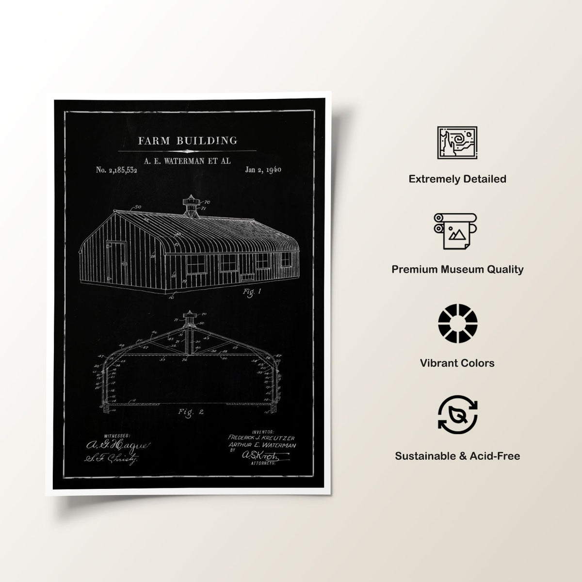 Chalk Farm Building, Blueprint Patent Art