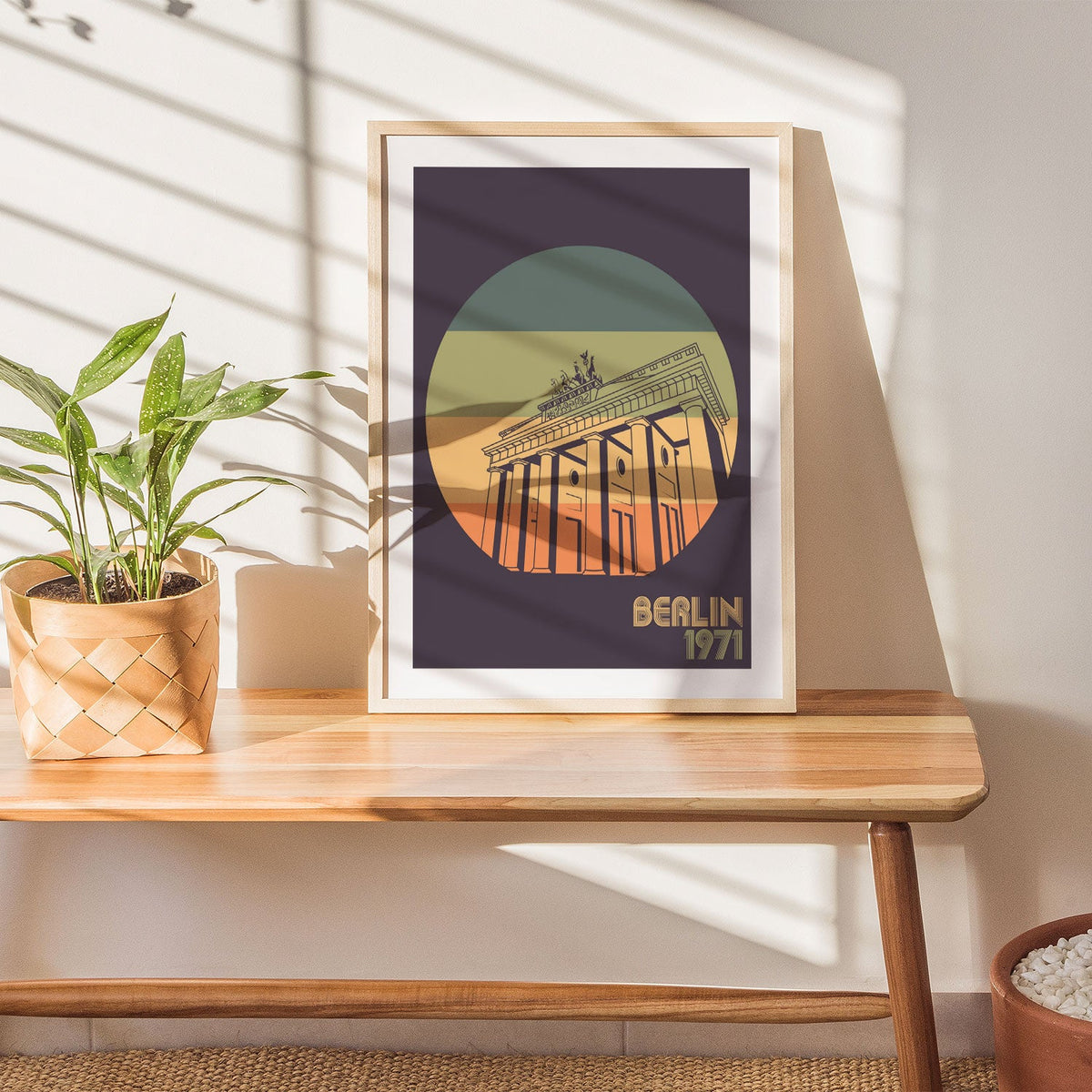 European Attractions Berlin Travel Poster