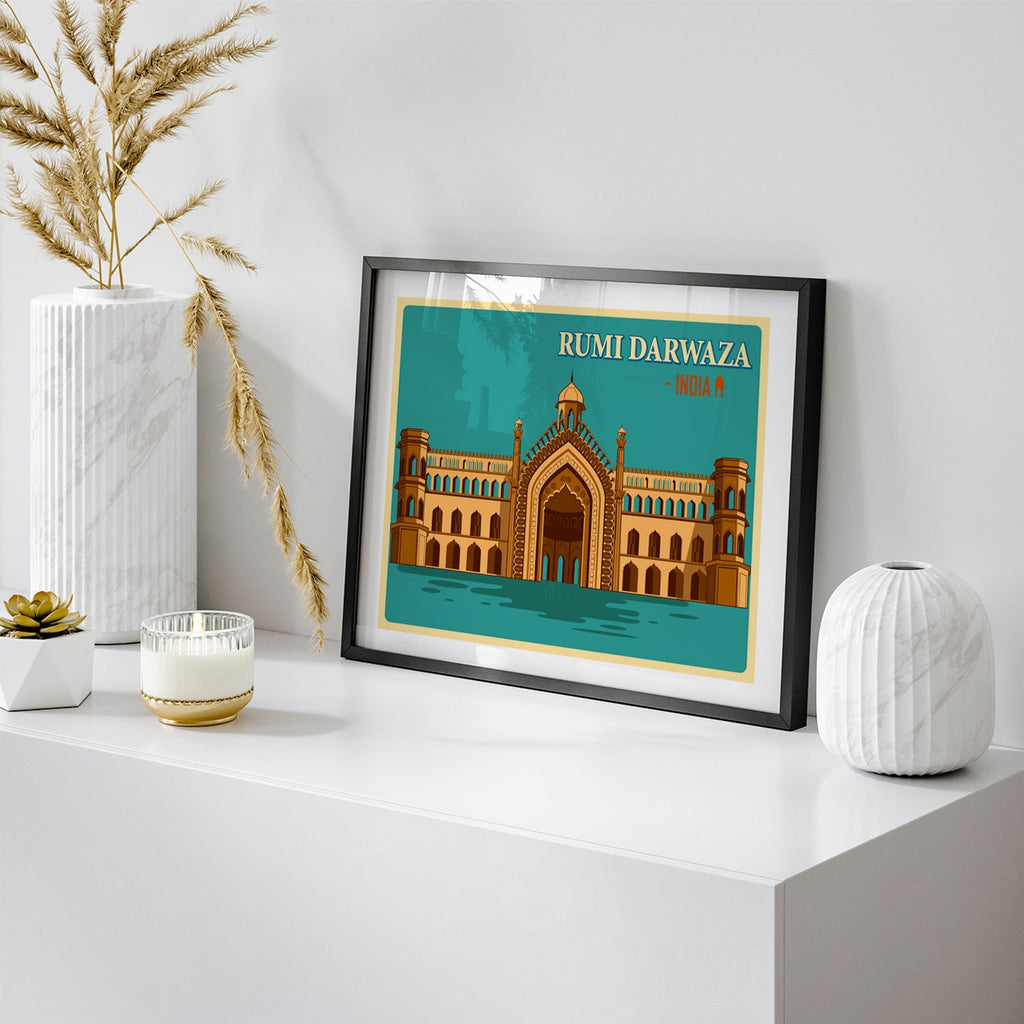 Buy India Rumi Darwaza of Lucknow Travel Poster Art & Prints Online ...