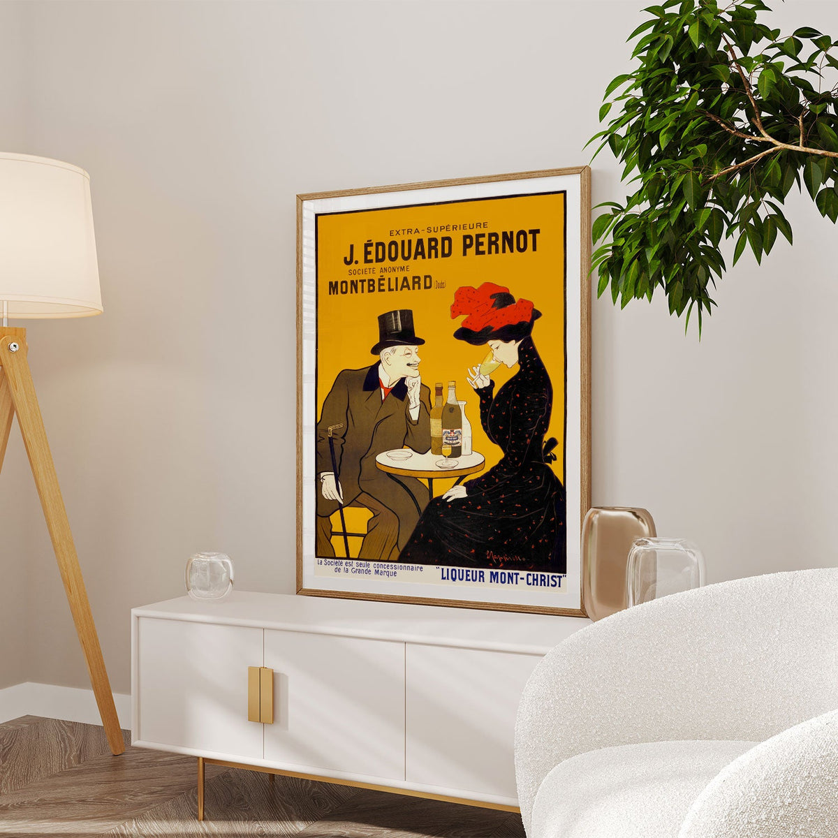 Man and woman at a cafe Art Nouveau