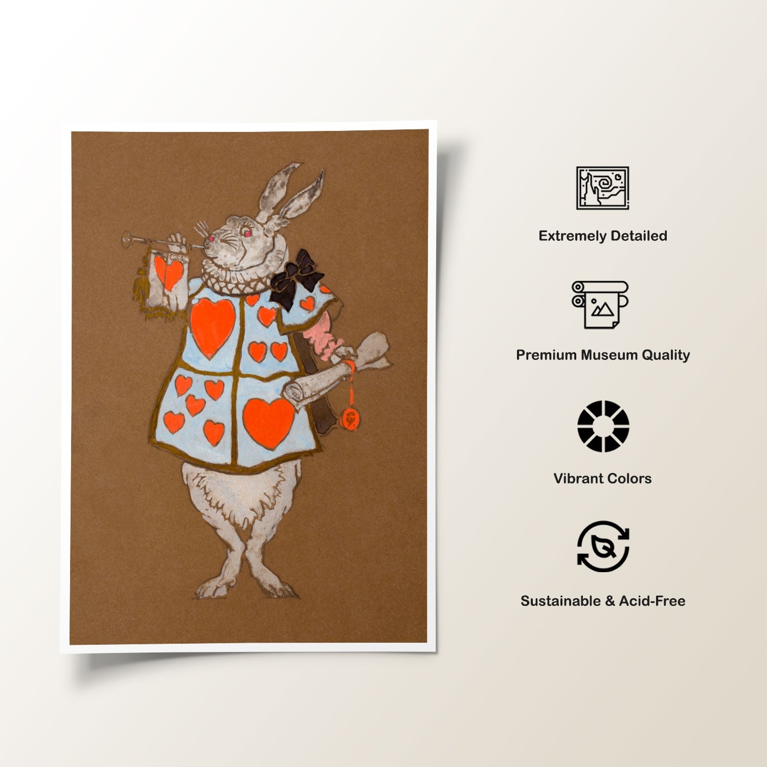 Buy Rabbit with Herald Costume by William Henderson Animal Painting ...