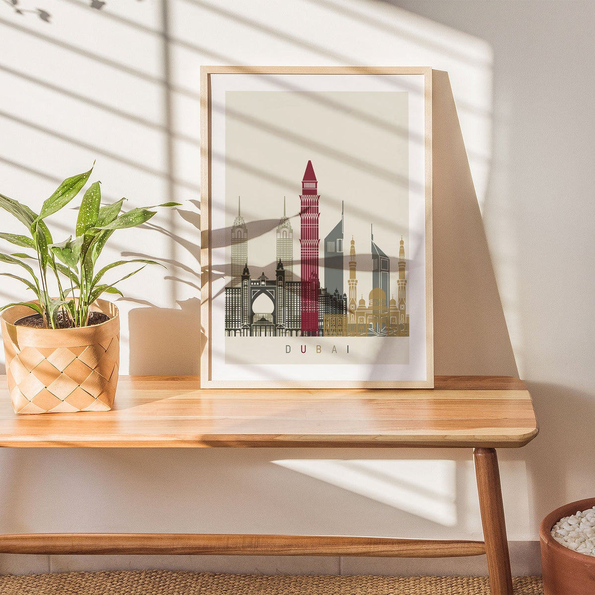 Skyline Dubai Travel Poster