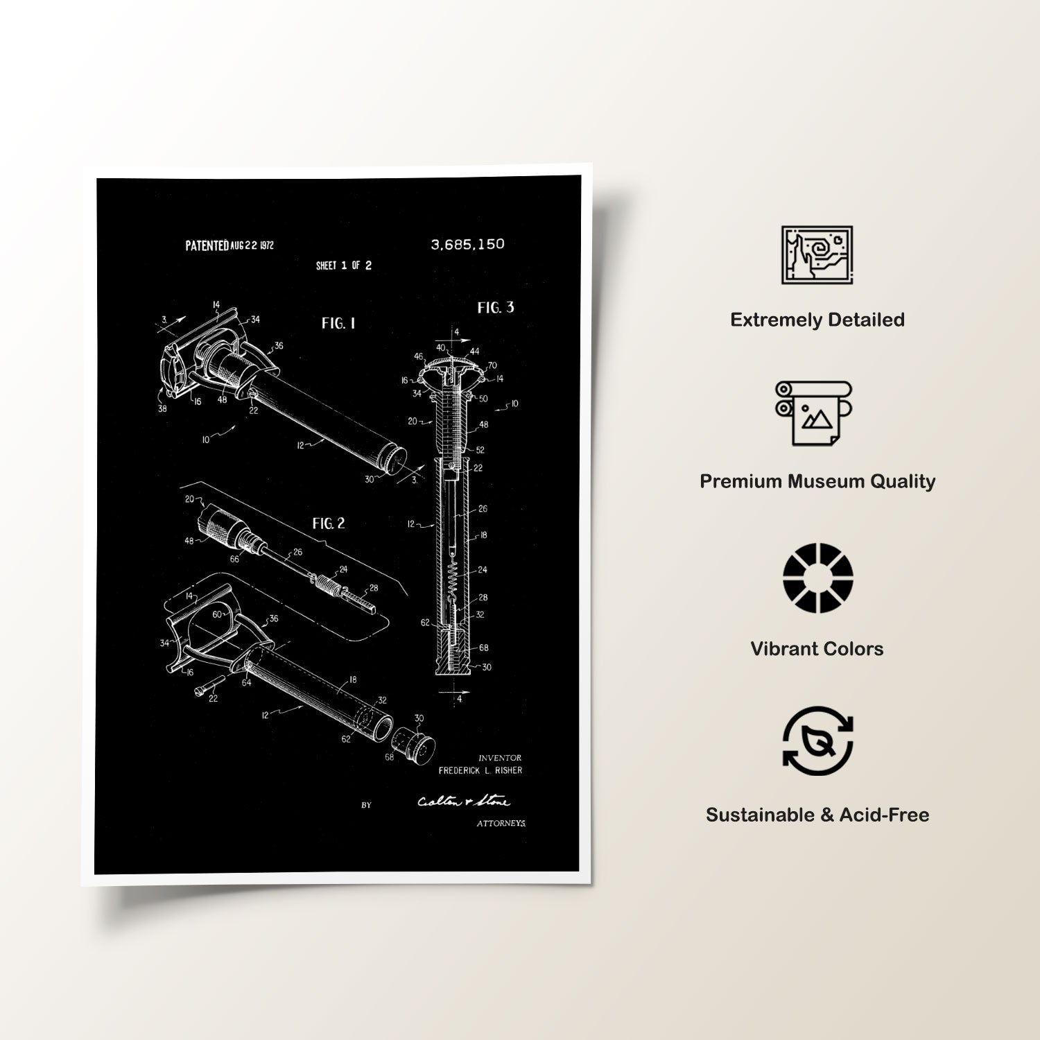 Safety Razor patent: Buy Premium Framed Blueprints & Patent Art Online ...