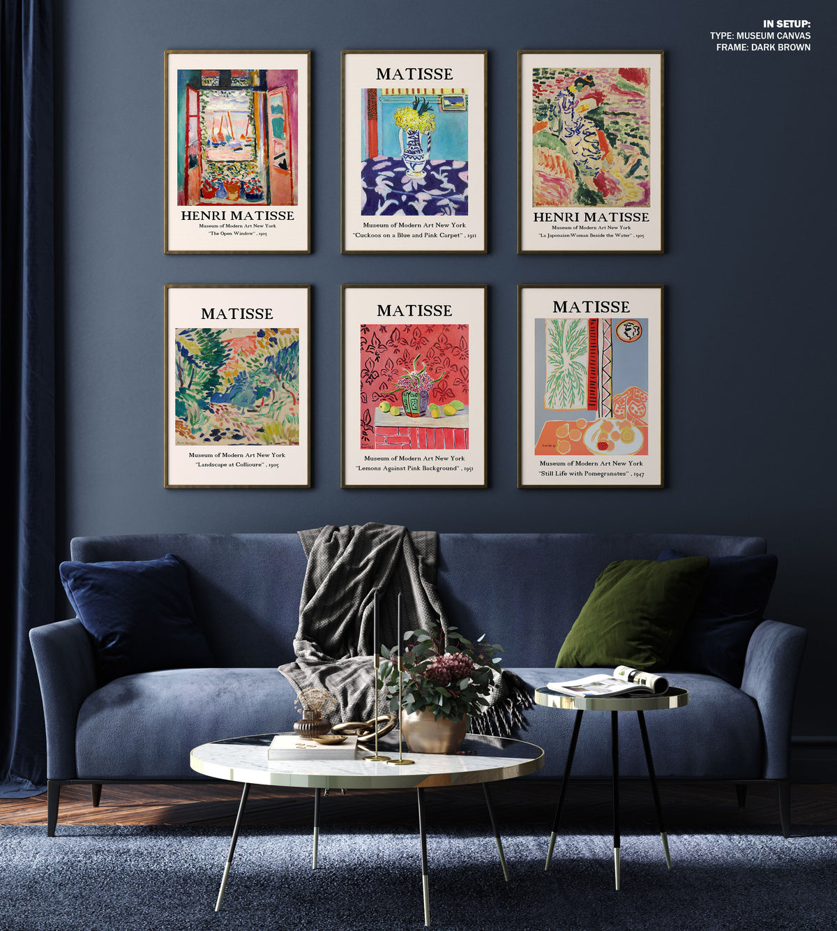 Henri Matisse Art Set of 6, Matisse Exhibition Poster, Matisse Poster, Matisse Gallery Wall Art