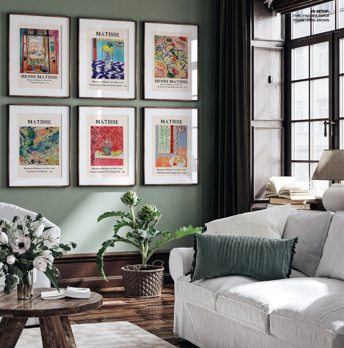 Henri Matisse Art Set of 6, Matisse Exhibition Poster, Matisse Poster, Matisse Gallery Wall Art