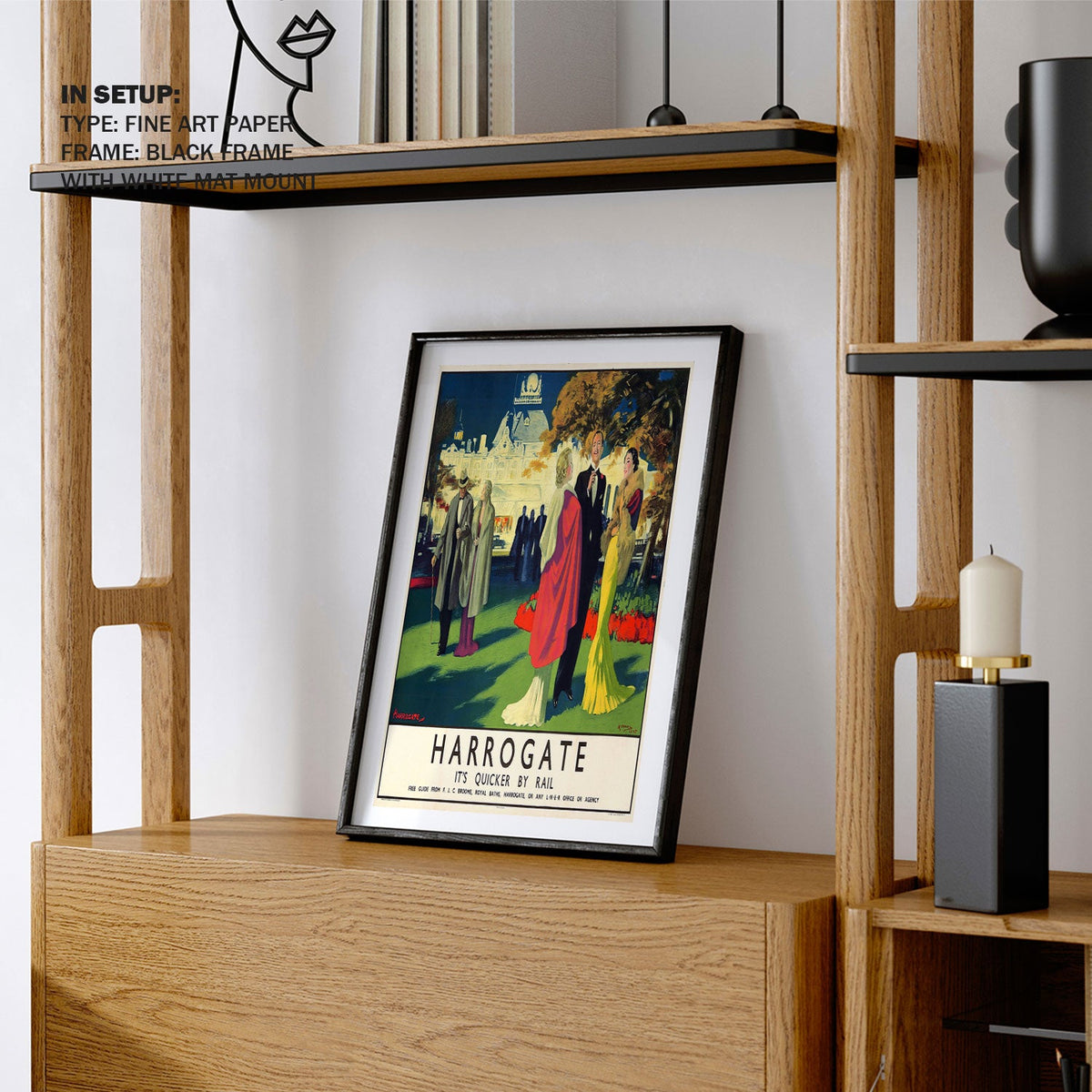 Harrogate Its Quicker by Rail Travel Poster