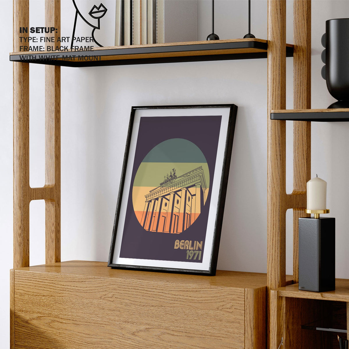 European Attractions Berlin Travel Poster