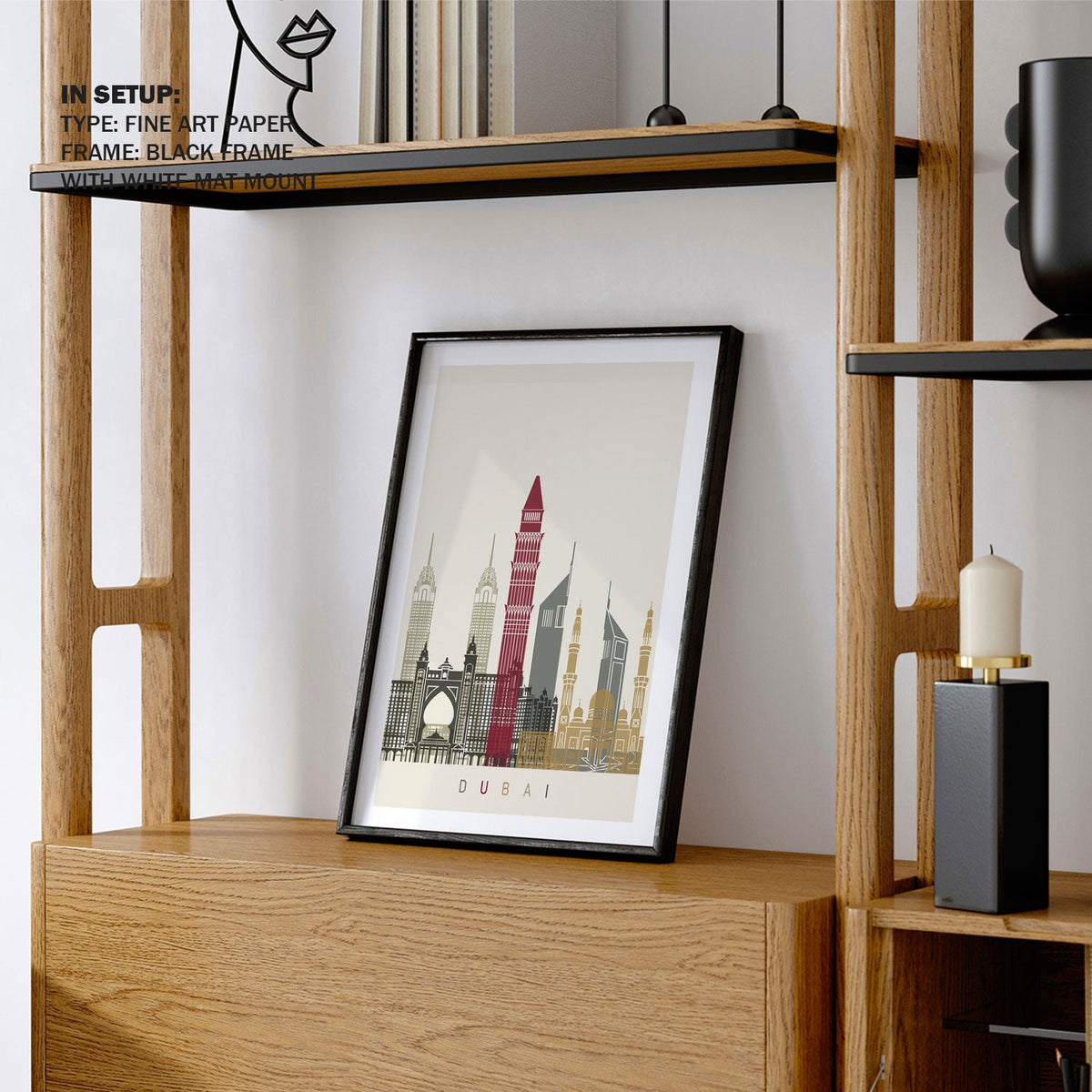 Skyline Dubai Travel Poster